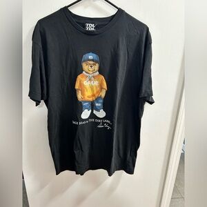 TDL Black‎ T-Shirt with Bear Graphic